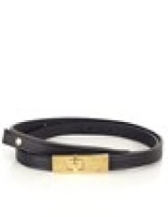 Leather lock belt by Lizzy Disney at Avenue 32