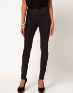 Leather look pants at Asos