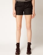 Leather look shorts from ASOS at Asos