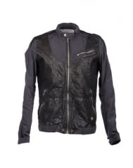 Leather nylon jacket by Diesel at Yoox