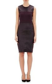 Leather paneled sheath dress by Narciso Rodriguez at Barneys Warehouse