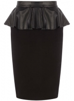 Leather peplum skirt from Dorothy Perkins at Dorothy Perkins