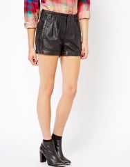 Leather shorts by Esprit at Asos