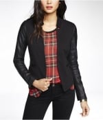 Leather sleeve blazer by Minus The at Express