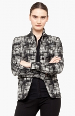 Leather trim blazer by Akris Punto at Nordstrom