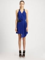 Leather trim dress by Milly at Saks Fifth Avenue