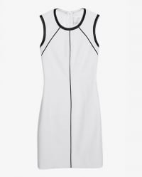 Leather trim dress by Yigal Azrouel at Intermix