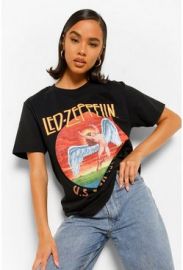 Led Zeppelin License Print T-Shirt at Boohoo