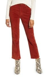 Lee High Waist Straight Leg Corduroy Ankle Pants at Nordstrom