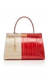 Lee Radziwill Color-Blocked Eel Satchel at Moda Operandi