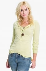 Legacy crochet henley in yellow by Free People at Nordstrom