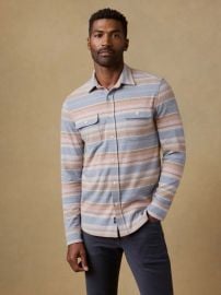 Legend™ Sweater Shirt - Isle Breeze Stripe at Faherty