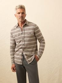 Legend Sweater Shirt - Rock Coast Stripe at Faherty