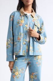 Leighton Floral Print Denim Jacket at Nordstrom