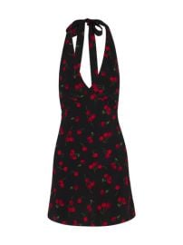 Leila Chrie Cherry Print Halter Mini Dress Ralisation Par at Realisation Par