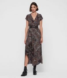 Leila Scarf Dress  at All Saints