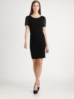 Leilana Leather Sleeve Dress by Theory at Saks Fifth Avenue