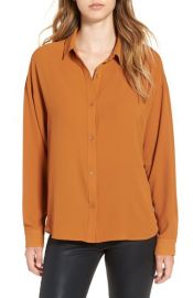 Leith Dolman Sleeve Blouse in Rust Ginger at Nordstrom