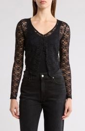 Leith Lace Cardigan in Beige Pumice at Nordstrom Rack at Nordstrom Rack