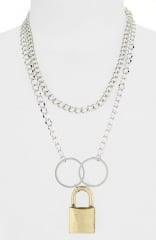 Leith Padlock Chain Necklace at Nordstrom