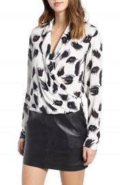 Leith Print Wrap Shirt   Nordstrom at Nordstrom