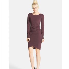 Leith Ruched Long Sleeve Dress at Nordstrom