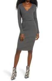 Leith Wrap It Up Sweater Dress at Nordstrom