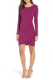 Leith ruched long sleeve dress at Nordstrom Rack