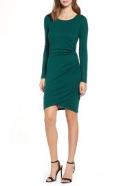 Leith ruched long sleeve dress at Nordstrom