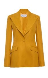 Leiva Blazer in Golden Birch Linen Twill Gabriela Hearst at Gabriela Hearst