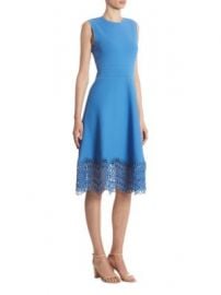 WornOnTV: Savannah’s blue lace trim dress on Today | Savannah Guthrie ...