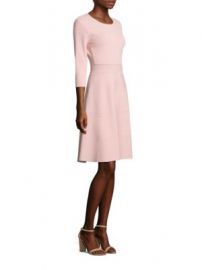 Lela Rose - Three Quarter Sleeve KnitDress at Saks Fifth Avenue