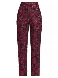 Lela Rose Demi Metallic Jacquard Pants at Saks Fifth Avenue