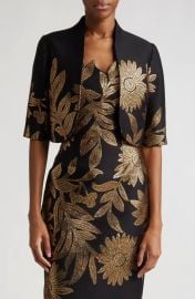 Lela Rose Floral Jacquard Cropped Jacket at Nordstrom