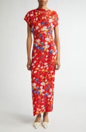 Lela Rose Floral Print Draped Sheath Dress at Nordstrom