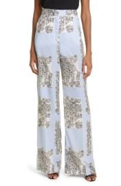 Lela Rose Floral Print Wide Leg Pants at Nordstrom