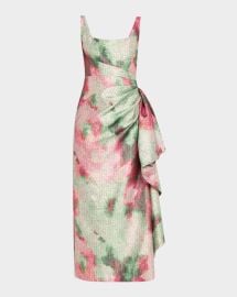 Lela Rose Florence Scoop Neck Midi Sheath Dress at Neiman Marcus