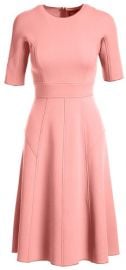 Lela Rose Half-Sleeve Wool Crepe Dress at Bergdorf Goodman