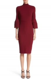 Lela Rose Knit Bell Sleeve Dress at Nordstrom