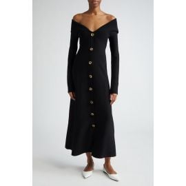 Lela Rose Off the Shoulder Long Sleeve Milano Knit Dress at Nordstrom