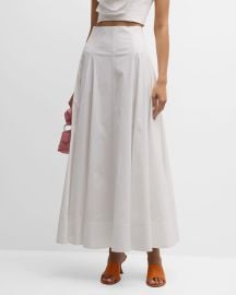 Lela Rose Pleated Full Maxi Skirt at Neiman Marcus