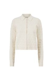 Lela Rose Pucker Dot Knit Cardigan at Vermillion