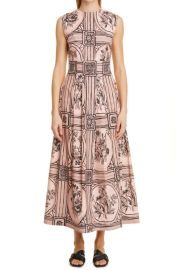 Lela Rose Sleeveless A-Line Midi Dress at Nordstrom