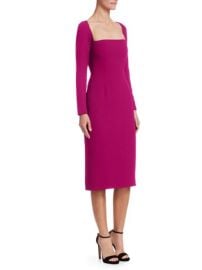 Lela Rose Wool Crepe Fitted Sheath at Saks Fifth Avenue