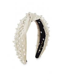 Lele Sadoughi - Pearl  amp  Velvet Headband at Saks Fifth Avenue