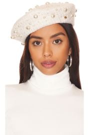 Lele Sadoughi Bridget Pearl Beret at Revolve