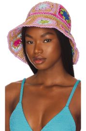 Lele Sadoughi Crochet Bucket Hat at Revolve