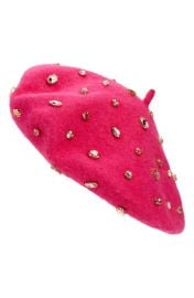 Lele Sadoughi Crystal Embellished Wool Beret at Nordstrom