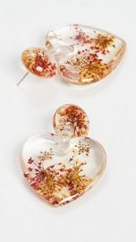 Lele Sadoughi Dried Floral Heart Earrings at Shopbop