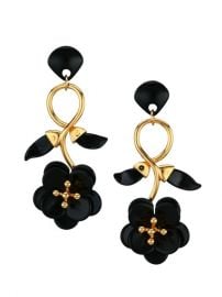 Lele Sadoughi Floral Vine 14K Goldplated amp Acetate Drop Earrings  SaksFifthAvenue at Saks Fifth Avenue